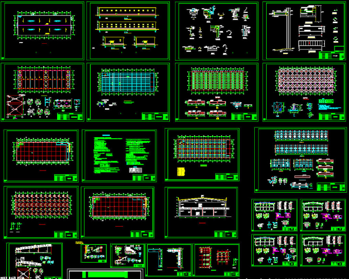 塔城二层全钢结构超市图纸